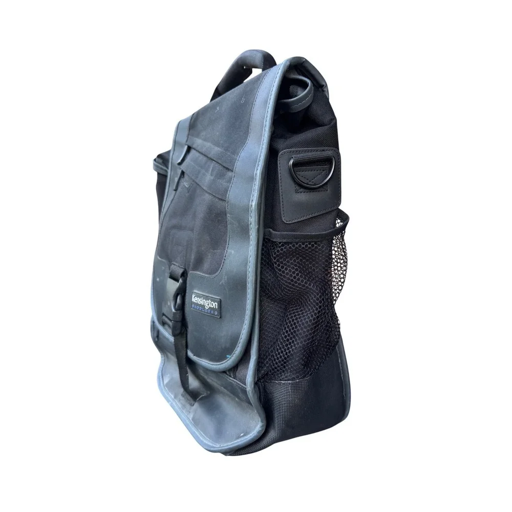 Kensington Saddlebag Laptop Backpack Messenger Bag Black Convertible 2-in-1 Tech